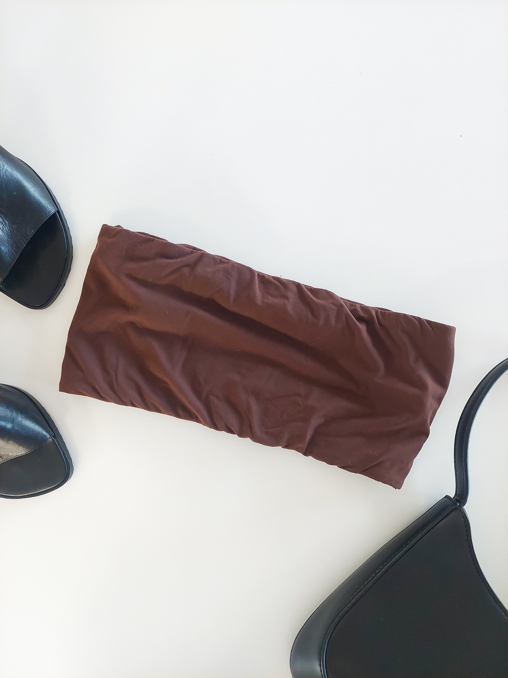 SKIMS Bandeau M Tube Top Bra Chocolate Cocoa Brown Strapless Minimalist